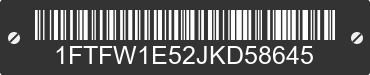2018 FORD F-150 1FTFW1E52JKD58645 VIN decoded