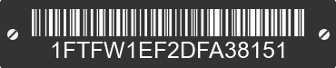 2013 FORD F-150 1FTFW1EF2DFA38151 VIN decoded