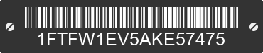 2010 FORD F-150 1FTFW1EV5AKE57475 VIN decoded