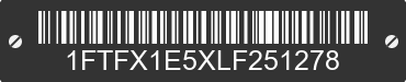 2020 FORD F-150 1FTFX1E5XLF251278 VIN decoded