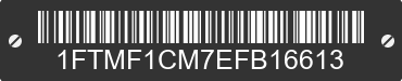 2014 FORD F-150 1FTMF1CM7EFB16613 VIN decoded