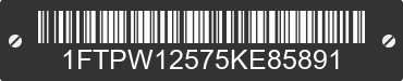 2005 FORD F-150 1FTPW12575KE85891 VIN decoded