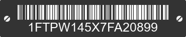 2007 FORD F-150 1FTPW145X7FA20899 VIN decoded