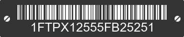 2005 FORD F-150 1FTPX12555FB25251 VIN decoded