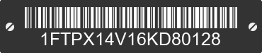 2006 FORD F-150 1FTPX14V16KD80128 VIN decoded