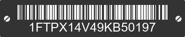 2009 FORD F-150 1FTPX14V49KB50197 VIN decoded