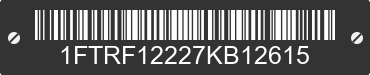2007 FORD F-150 1FTRF12227KB12615 VIN decoded