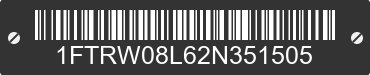 2002 FORD F-150 1FTRW08L62N351505 VIN decoded