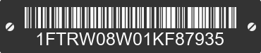 2001 FORD F-150 1FTRW08W01KF87935 VIN decoded