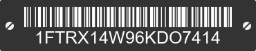 2006 FORD F-150 1FTRX14W96KDO7414 VIN decoded
