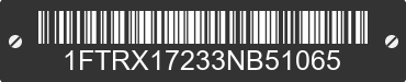 2003 FORD F-150 1FTRX17233NB51065 VIN decoded