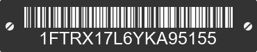 2000 FORD F-150 1FTRX17L6YKA95155 VIN decoded