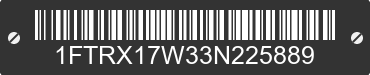 2003 FORD F-150 1FTRX17W33N225889 VIN decoded