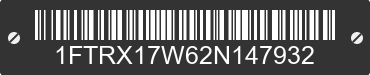 2002 FORD F-150 1FTRX17W62N147932 VIN decoded