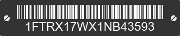 2001 FORD F-150 1FTRX17WX1NB43593 VIN decoded