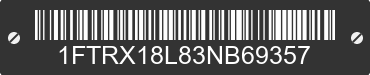 2003 FORD F-150 1FTRX18L83NB69357 VIN decoded