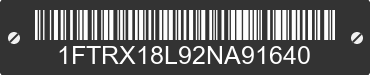 2002 FORD F-150 1FTRX18L92NA91640 VIN decoded