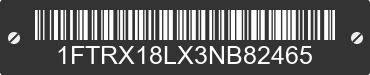 2003 FORD F-150 1FTRX18LX3NB82465 VIN decoded
