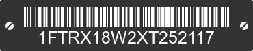 1999 FORD F-150 1FTRX18W2XT252117 VIN decoded