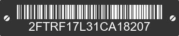 2001 FORD F-150 2FTRF17L31CA18207 VIN decoded