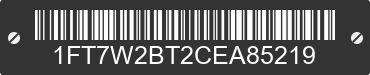 2012 FORD F-250 1FT7W2BT2CEA85219 VIN decoded