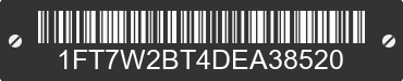 2013 FORD F-250 1FT7W2BT4DEA38520 VIN decoded