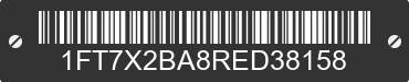 2024 FORD F-250 1FT7X2BA8RED38158 VIN decoded