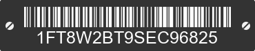 2025 FORD F-250 1FT8W2BT9SEC96825 VIN decoded