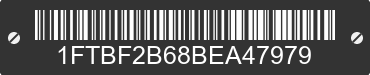 2011 FORD F-250 1FTBF2B68BEA47979 VIN decoded