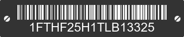 1996 FORD F-250 1FTHF25H1TLB13325 VIN decoded