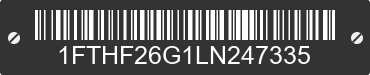1990 FORD F-250 1FTHF26G1LN247335 VIN decoded