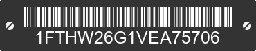 1997 FORD F-250 1FTHW26G1VEA75706 VIN decoded