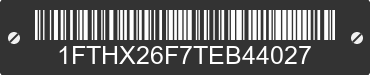 1996 FORD F-250 1FTHX26F7TEB44027 VIN decoded