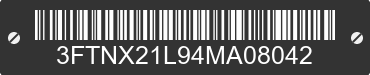 2004 FORD F-250 3FTNX21L94MA08042 VIN decoded