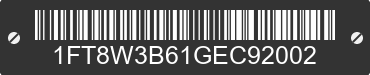 2016 FORD F-350 1FT8W3B61GEC92002 VIN decoded