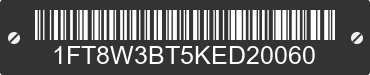 2019 FORD F-350 1FT8W3BT5KED20060 VIN decoded