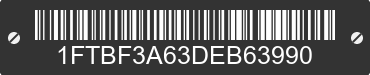 2013 FORD F-350 1FTBF3A63DEB63990 VIN decoded