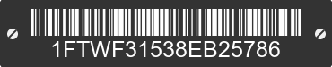 2008 FORD F-350 1FTWF31538EB25786 VIN decoded