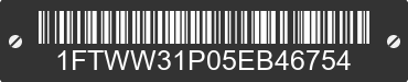 2005 FORD F-350 1FTWW31P05EB46754 VIN decoded