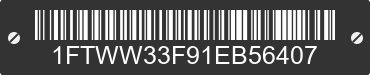 2001 FORD F-350 1FTWW33F91EB56407 VIN decoded