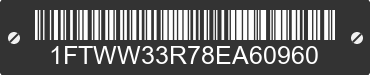 2008 FORD F-350 1FTWW33R78EA60960 VIN decoded