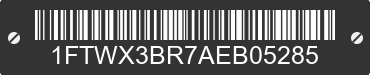 2010 FORD F-350 1FTWX3BR7AEB05285 VIN decoded