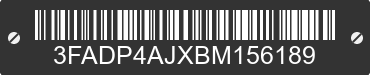 2011 FORD Fiesta 3FADP4AJXBM156189 VIN decoded