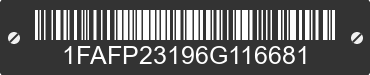 2006 FORD Five Hundred 1FAFP23196G116681 VIN decoded