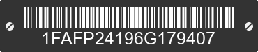 2006 FORD Five Hundred 1FAFP24196G179407 VIN decoded
