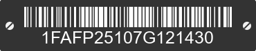 2007 FORD Five Hundred 1FAFP25107G121430 VIN decoded