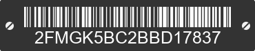 2011 FORD Flex 2FMGK5BC2BBD17837 VIN decoded
