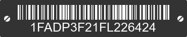 2015 FORD Focus 1FADP3F21FL226424 VIN decoded