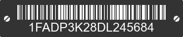 2013 FORD Focus 1FADP3K28DL245684 VIN decoded