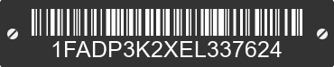 2014 FORD Focus 1FADP3K2XEL337624 VIN decoded